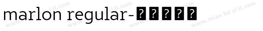 marlon regular字体转换
